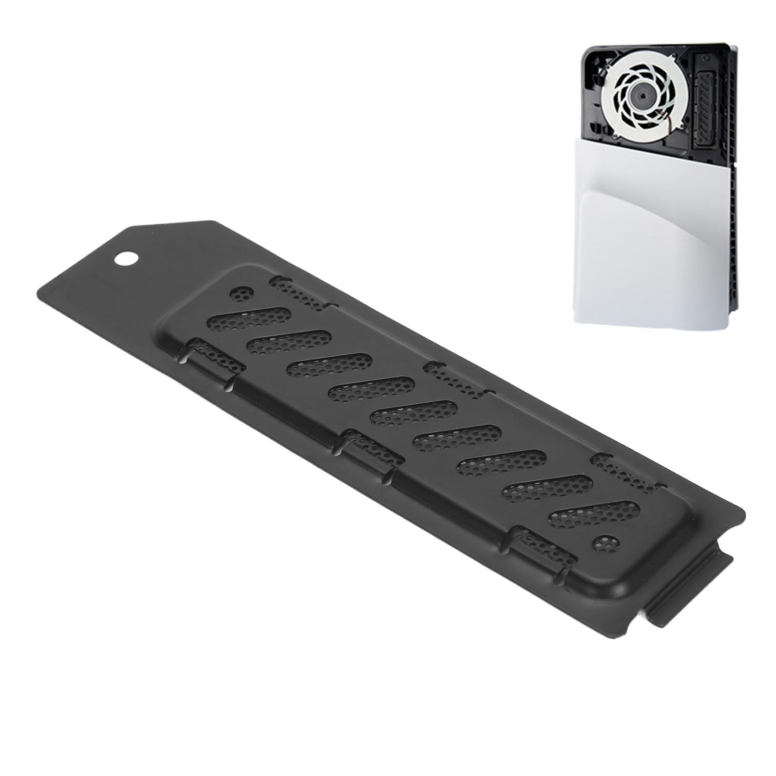 Copertura Antipolvere per Slot di Estensione SSD Slim M.2, Copertura per Dissipazione del Calore in Metallo in Lega di Alluminio con Fori di Ventilazione (BLACK)