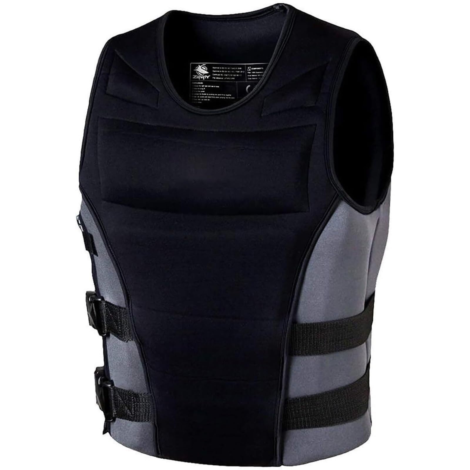 Gilet da kayak per adulti con cerniera e fibbie regolabili | Gilet in neoprene per kayak, pesca, vela, nuoto, attrezzatura di sicurezza ad alta galleggiabilità, per uomini e donne