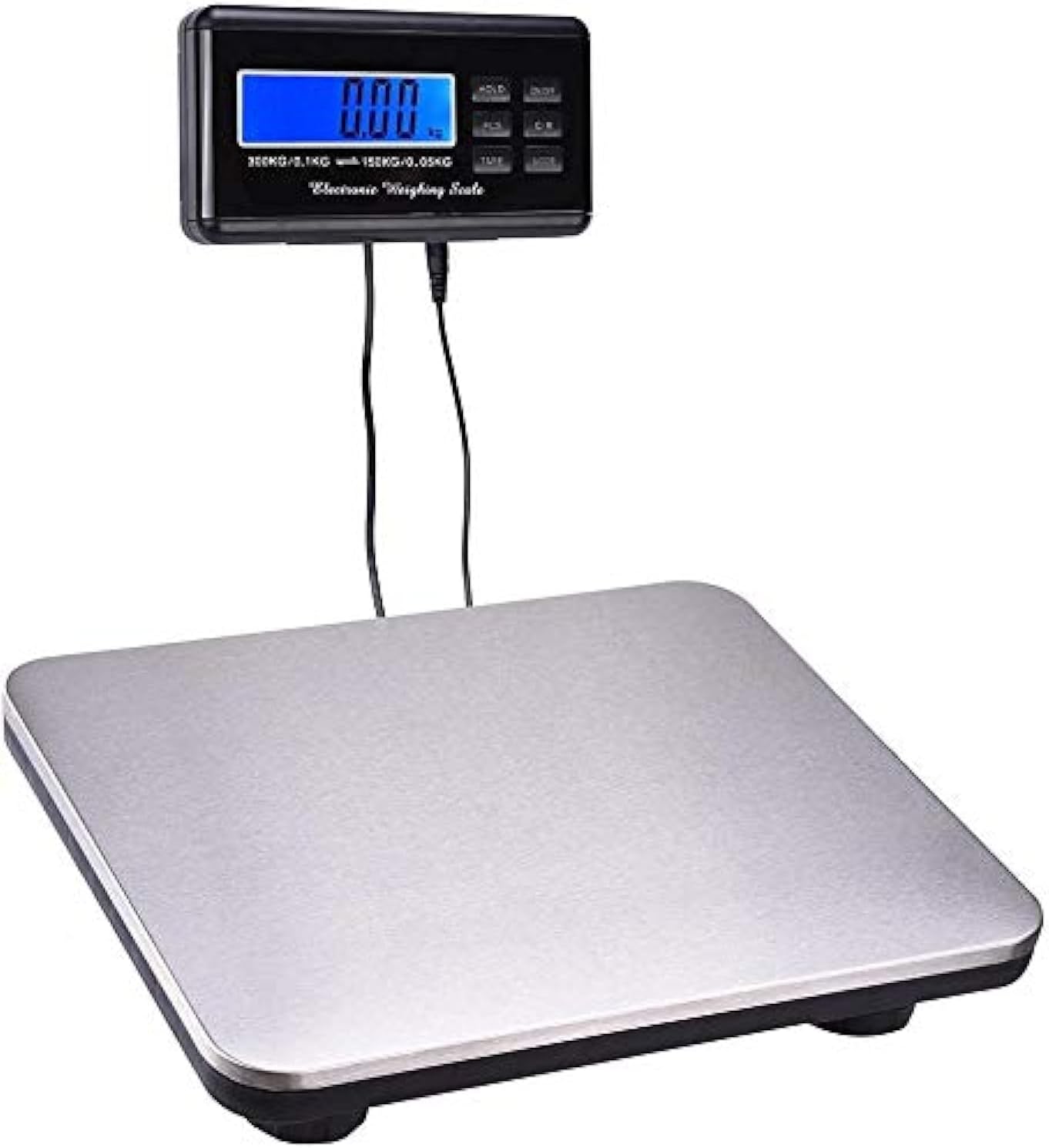 660lbs Postal Scale LCD Digital Scale Floor Platform Scale 300kg Capacity for Shipping Weighing