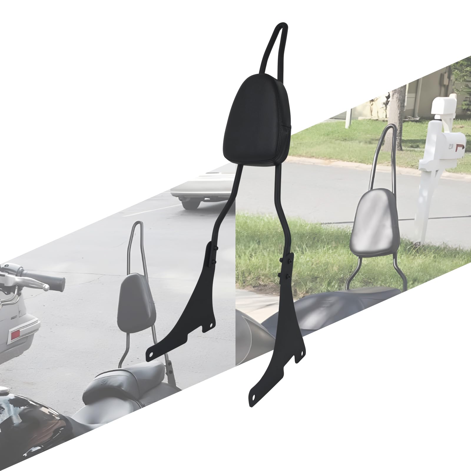 HCmotorku Motorcycle Detachable Rear Passenger Backrest Sissy Bar with Cushion Pad Fit for Harley Sportster XL 883 1200 2004-2022
