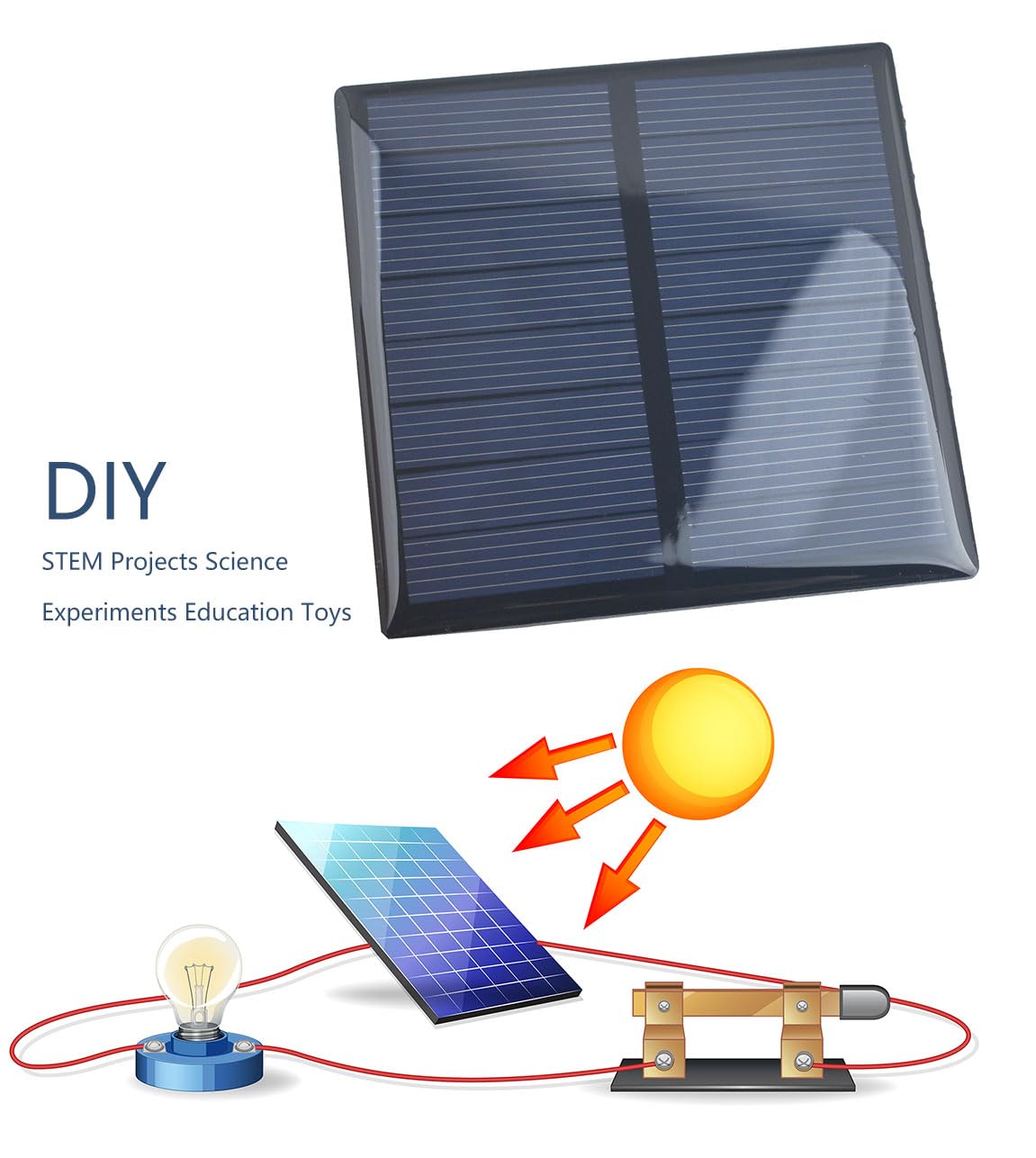 Czcpp-10pcs Epoxy Solar Panel 5.5V 190mA Mini Polycrystalline Cell 70mm X 70mm 2 76 2 76 Power Cells Diy Light Phone Charger Flashlight