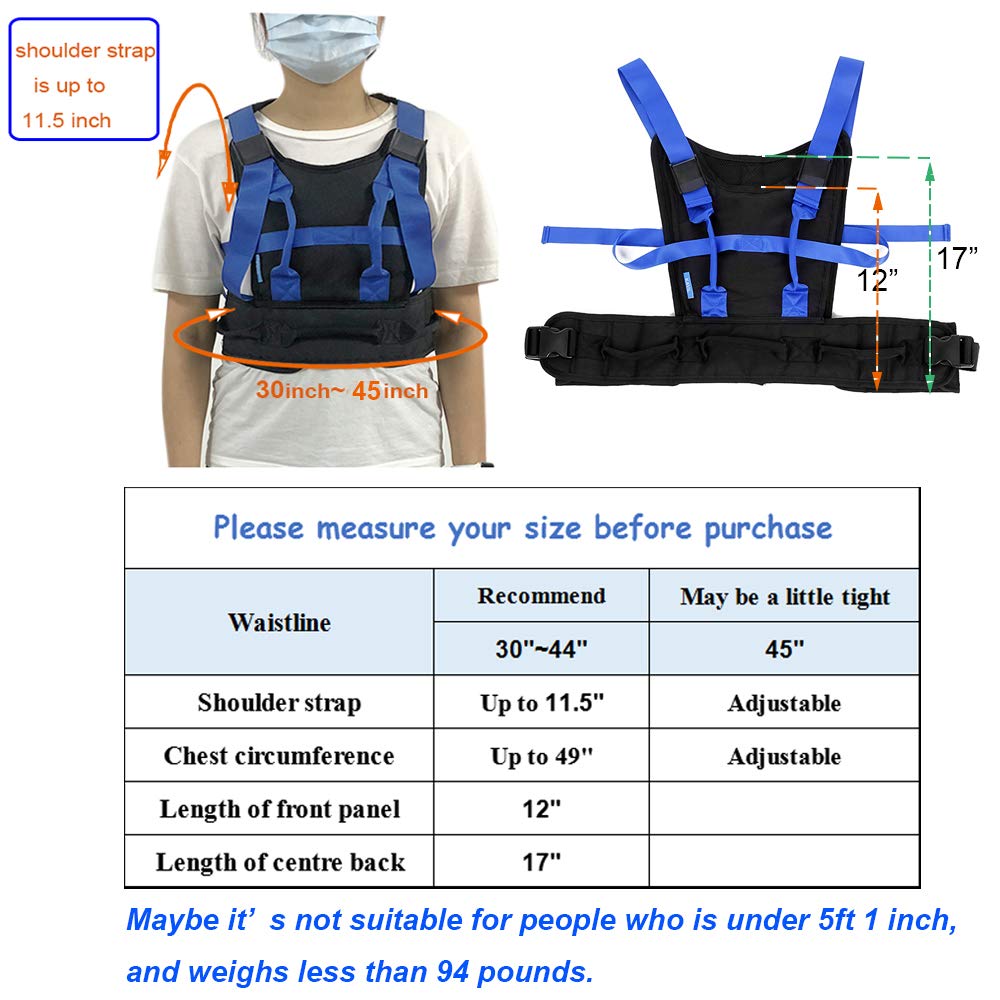 Gait Belt for Seniors Transfer Belt Gait Belt with Handles Lift
