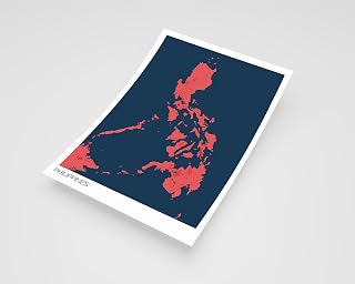 MG Global Modern Poster of Philippines Country 10 | 11x17 12x18 16x24 24x36 Maximal Unframed Artwork Print | Maximalism Hometown City Wall Art for Gift | Maximalist Home Office Decor