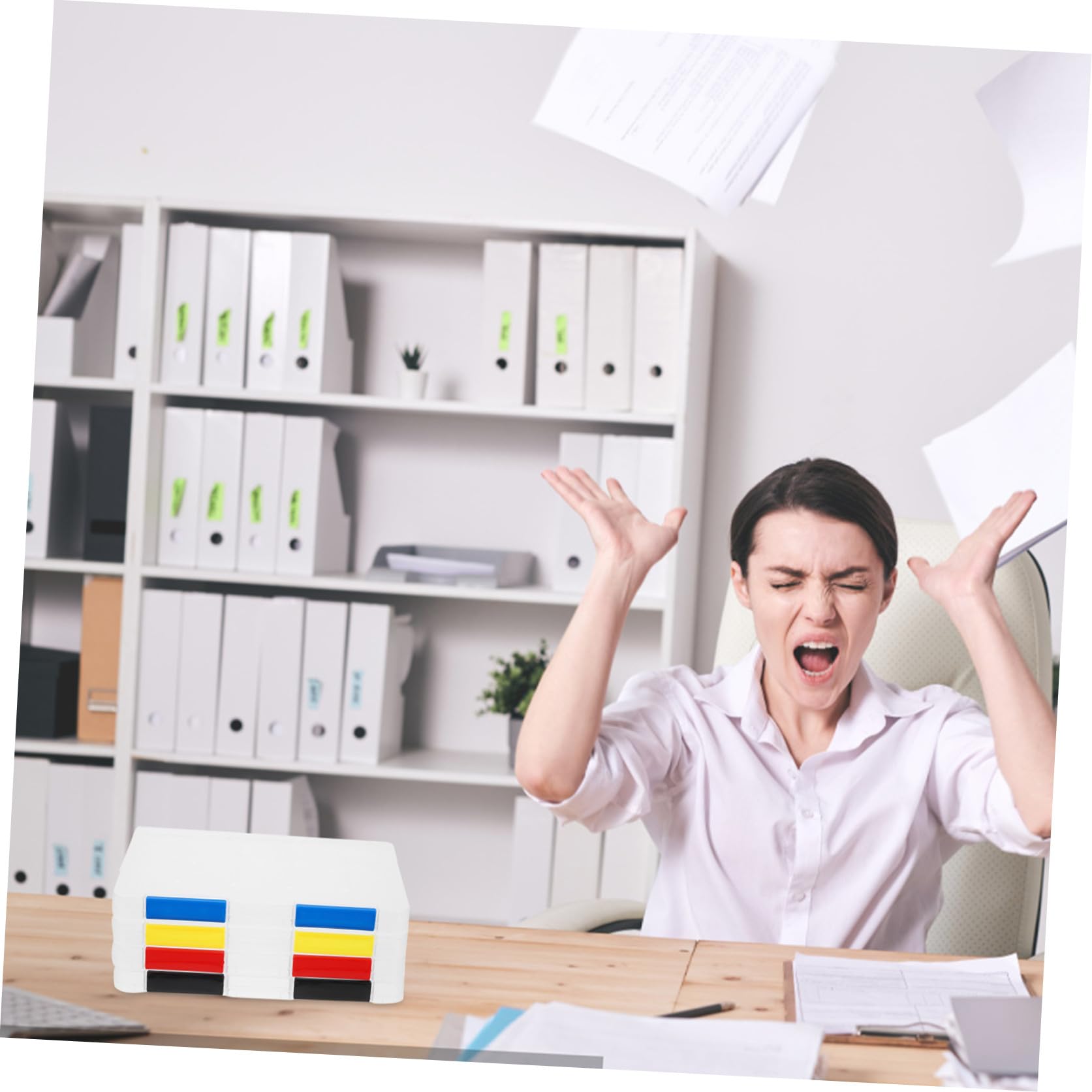 Artibetter Scatole Portadocumenti 4 Pezzi in Plastica Trasparente Resistente e Non Deformabile, Organizer per File per Ufficio e Libreria