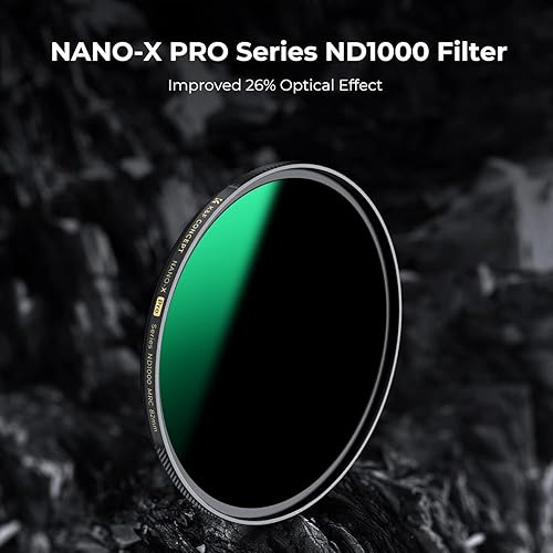 Miniatura 2 de K&F Concept Filtro de lente ND ND1000 de 2.835 in (10 paradas de densidad neutra fija) con 36 recubrimientos multicapa, filtro de lente de cámara de