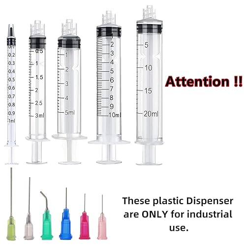 Miniatura 6 de Paquete de 30 dispensadores de pegamento de 0.0 fl oz, 0.1 fl oz, 0.2 fl oz, 0.3 fl oz, 0.7 fl oz con 14ga, 16ga, 18ga, 20ga, 22ga, 25ga accesorios