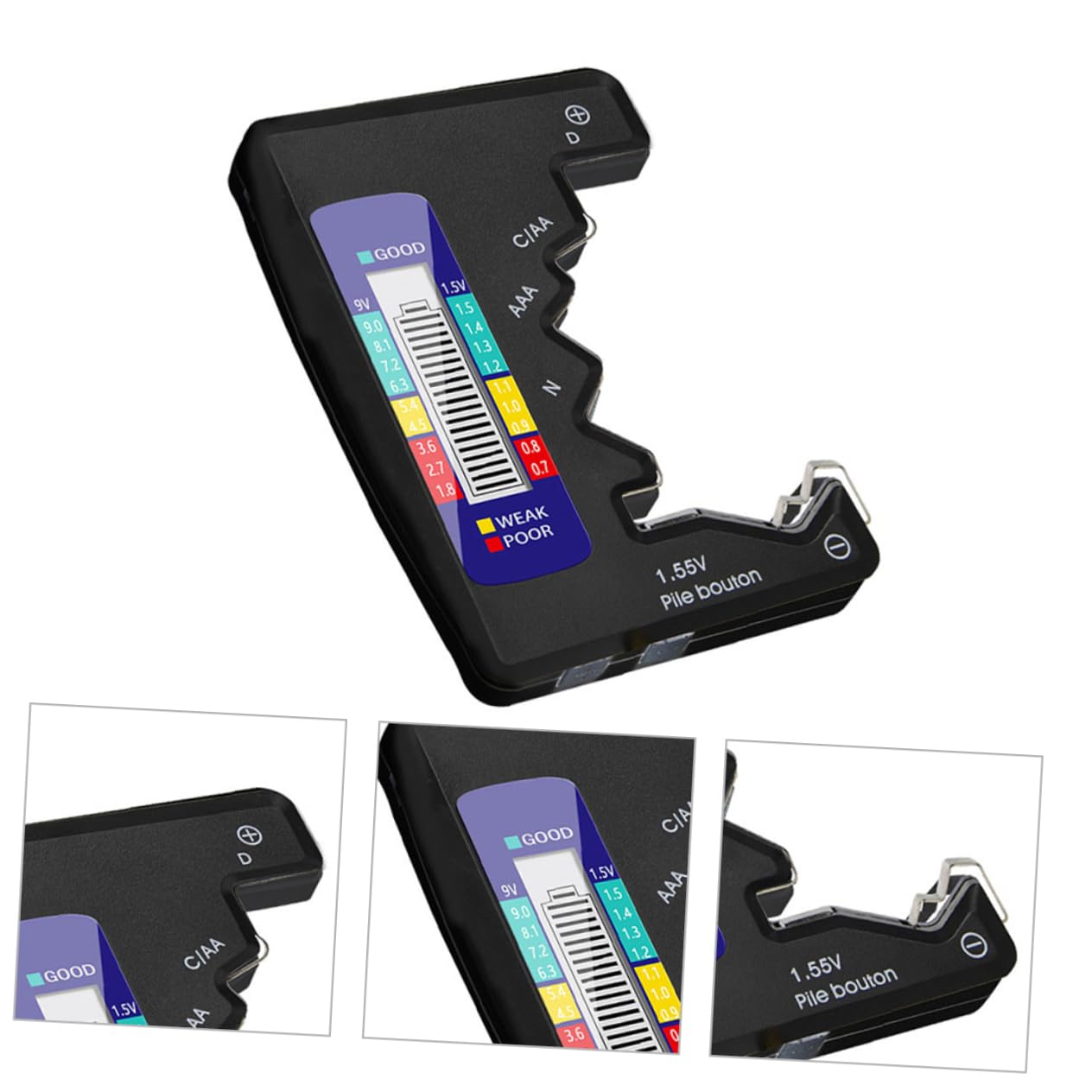 Lurrose 1 PC Digital Battery Tester Battery Check Device Lightweight and Portable Design Easy to Use with Result Display
