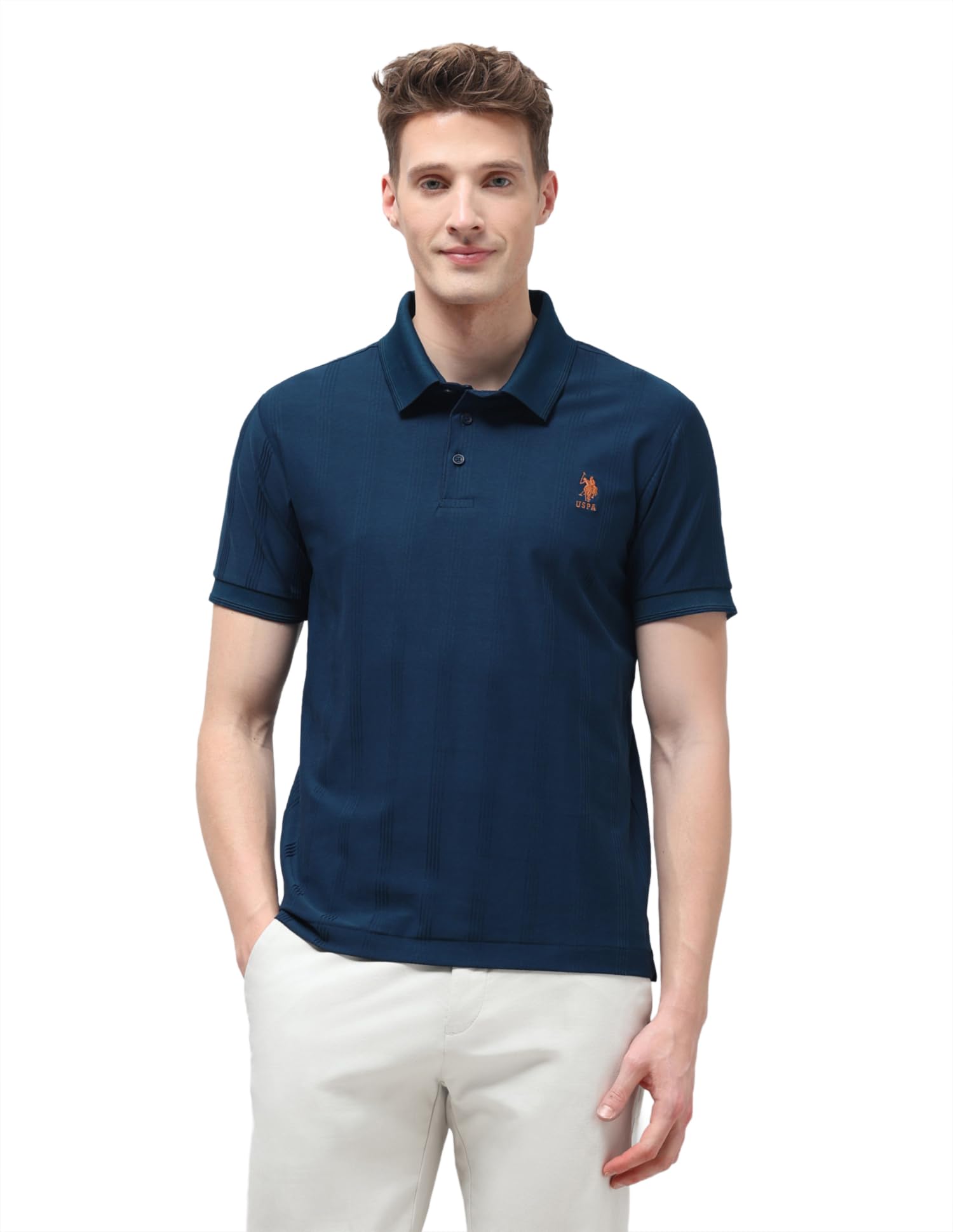 u.s. polo assn. U.S.Polo Association Men's Vertical Striped Slim Fit Polo Shirt-picture-10