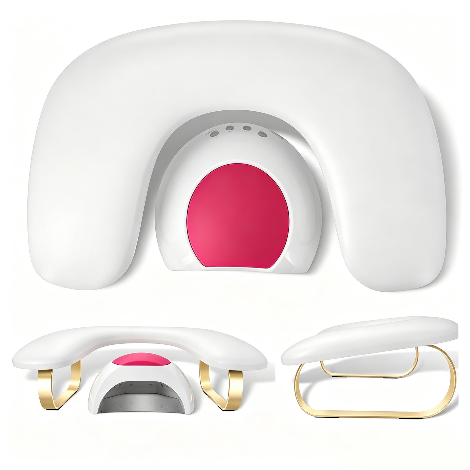 Reposabrazos para Nail Tech, soporte de brazo de manicura en forma de U, reposabrazos de uñas para reposamanos Nail Tech con soporte de acero inoxidable