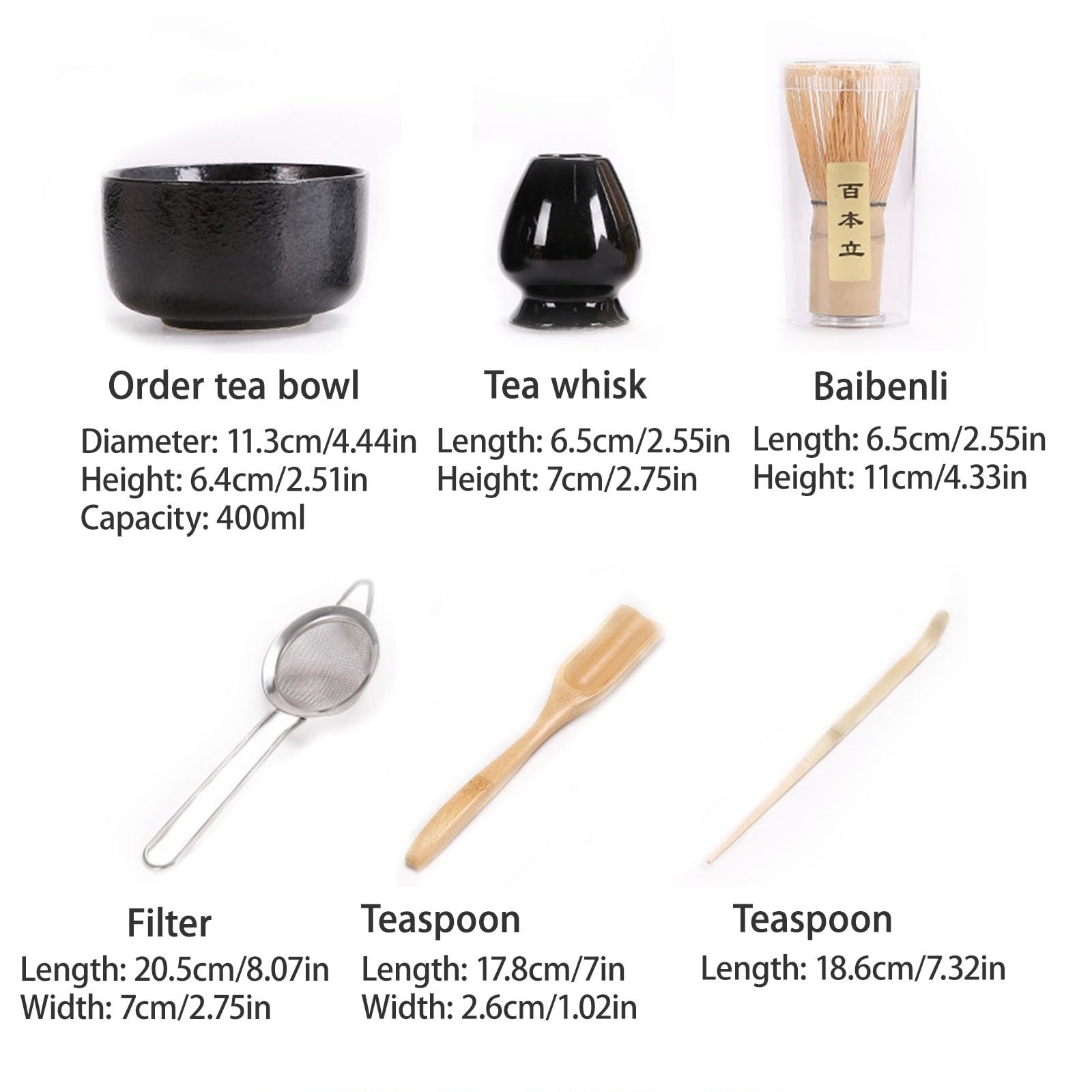 6 Szt Zestaw Do Herbaty Matcha, Trzepaczka Matcha, Matcha Miska, Tradycyjna łyżka, łyżeczka Do Herbaty, Przesiewacz, Uchwyt Na Trzepaczkę, Matcha Zestaw (Material : A)