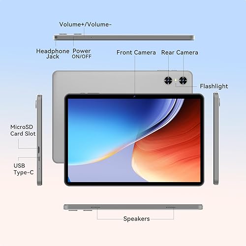 Miniatura 7 de Tablet Android de 10 pulgadas, tableta Android 15 2025 para niños y adultos, Octa-Core, 12 GB de RAM, 128 GB de almacenamiento, 1 TB expandible,