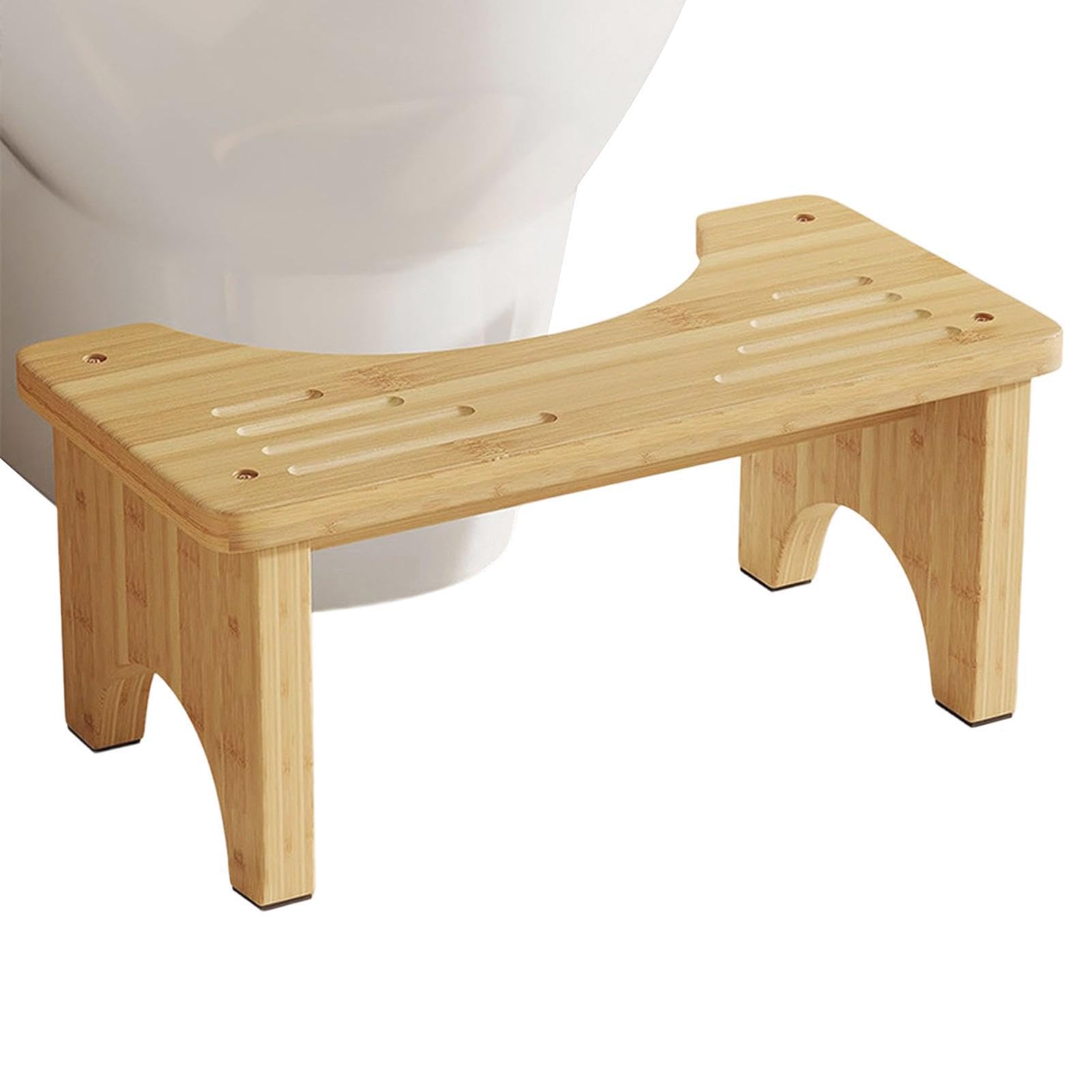 Poop Sgabello per Bagno Legno Ergonomico Antiscivolo Pieghevole Portatile