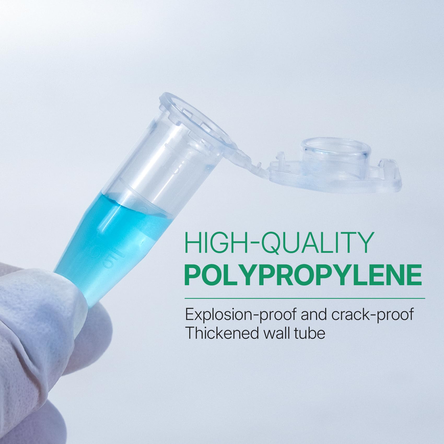 SLCH TE 1.5ml Polypropylene Microcetrifuge Tubes with Snap Cap Clear Graduated Lab Test Tube, 100pcs