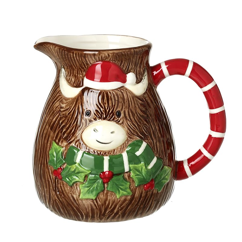 Pichet vache de Noël en céramique vaisselle festive 100ml