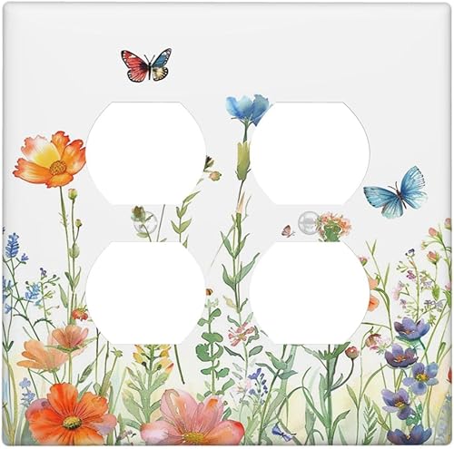 Miniatura 51 de Cubiertas de Interruptor de Luz de Palanca Simple con Diseño Abstracto de Sol Amanecer Retro, Placa Decorativa Arcoíris Atardecer de 1 Gang, Placa