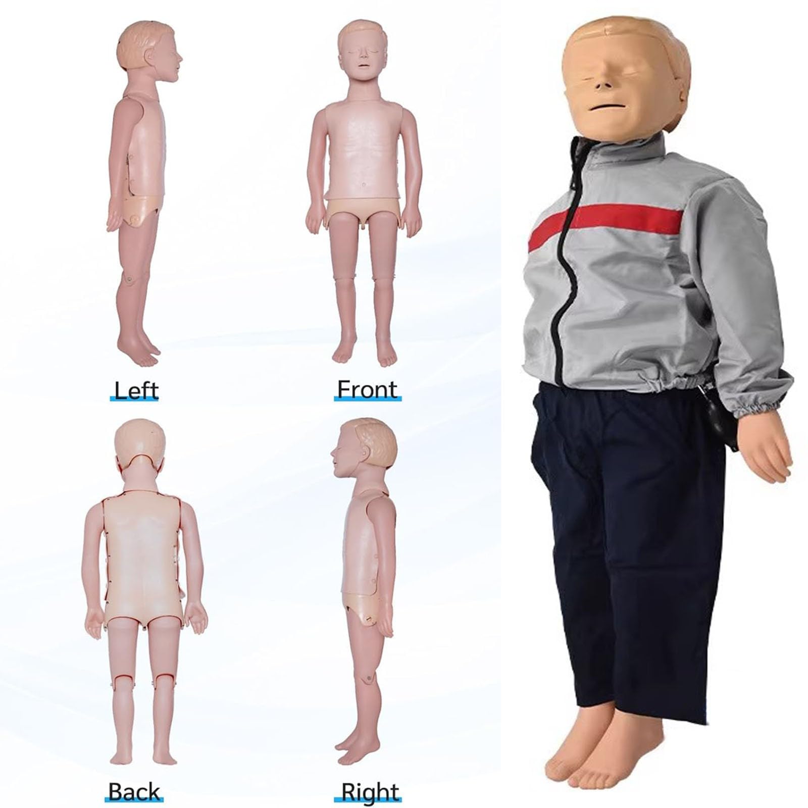 ELZEM CPR Manichino didattico Bambino Professionale Formazione Manichino Primo Soccorso Modello Medico Umano per Addestramento al Pronto Soccorso A