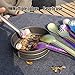 TiTo Titanium Long Handle Spork and Spoon Eco-Friendly Ultralight Portabale Flatware for Outdoor Camping Backpacking Hiking Travel Picnic Tableware with Bag(Spork)