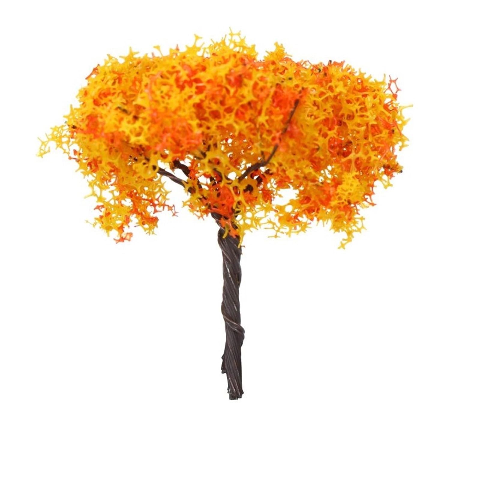 SPPEOUKJ 20Pcs 4CM Artificial Scenery Trees Miniature Flower Trees Railroad Plastic Model Building Landscape Accessories(Color-05)