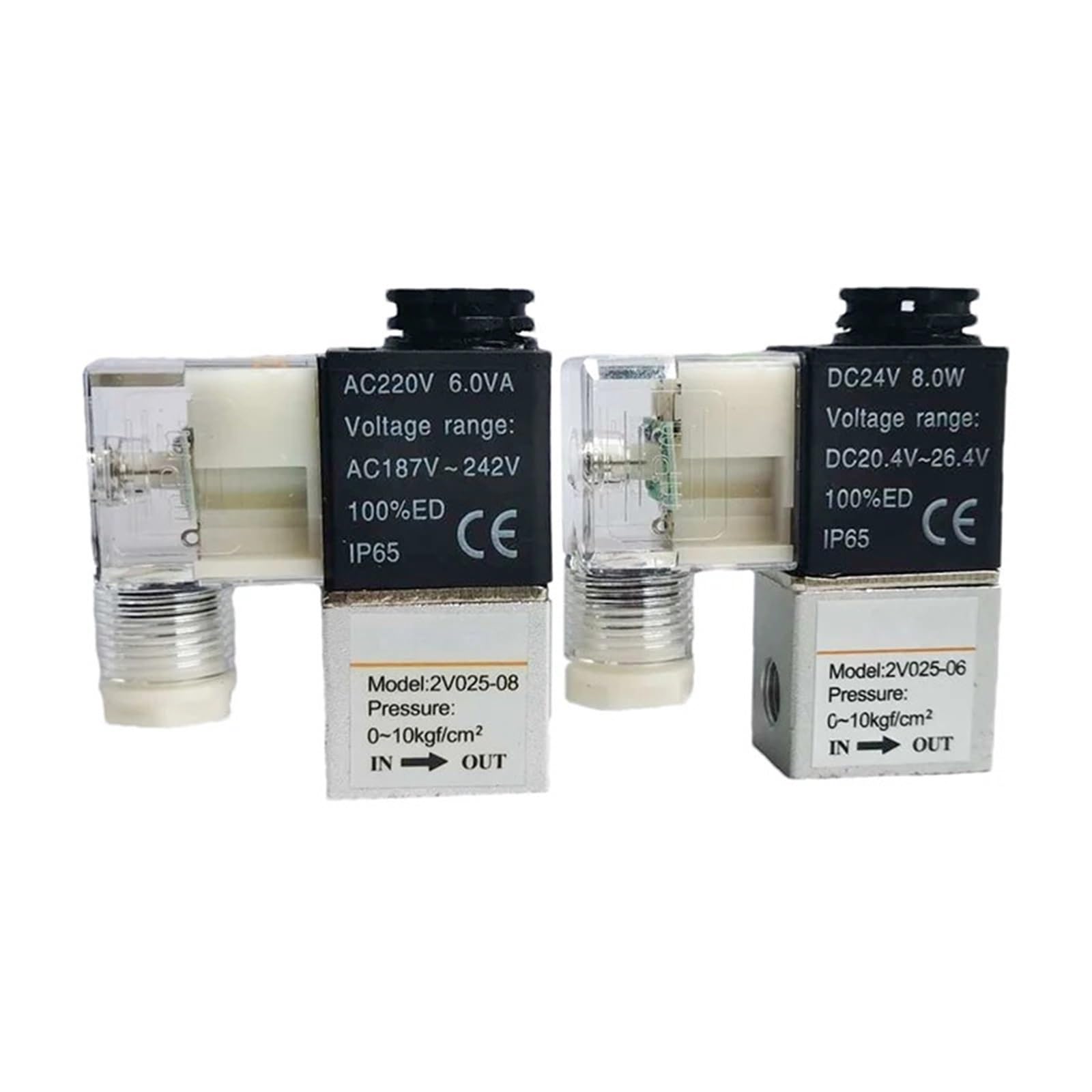 Électrovanne d'air 2V025-08 AC220V normalement fermée pour régulation de pression