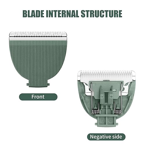 Miniatura 4 de Hojas de repuesto verdes para recortadora Meridian, cuchillas de repuesto de cerámica higiénica compatibles con recortadora de cuerpo Meridiano