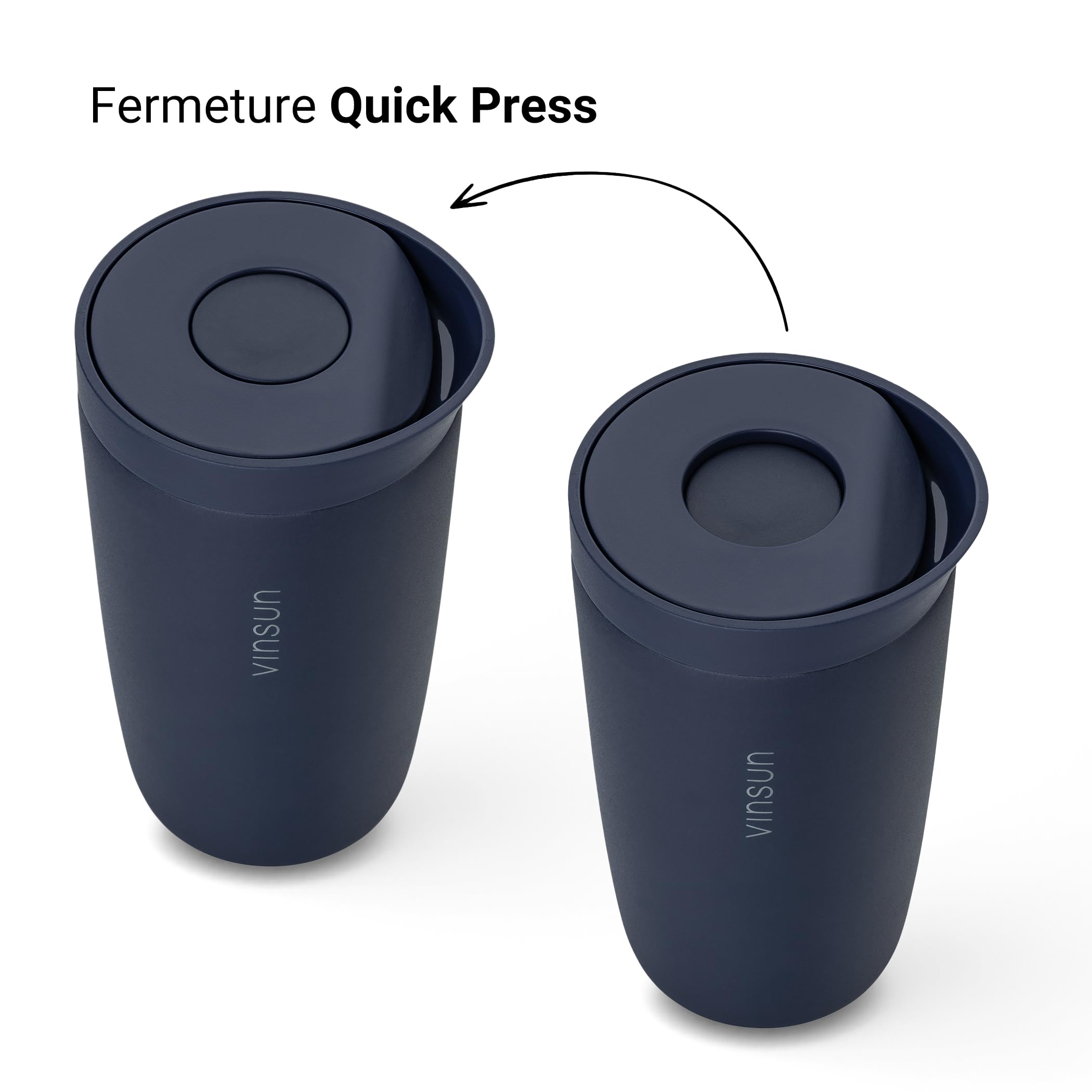 OTE Gobelet isotherme, 350 ml, tasse à café portable, tasse à café isotherme, garde les boissons chaudes/froides, en acier inoxydable, gobelet de voyage anti-fuite (rouge