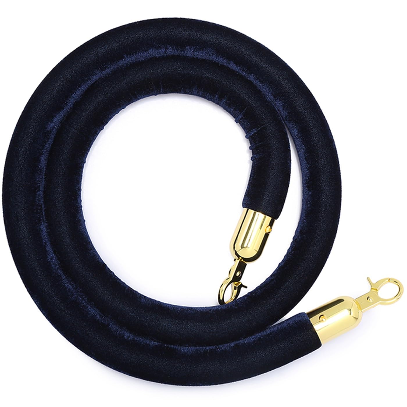 Acraboss Navy Blue Twisted Queue Barrier Rope With A Hook， Hanging Ropes Barrier Rope For Crowd Control Stanchion Queue Rope Stanchion Rope For Theaters Grand Openings/Navy Blue/1.4M/4.6Ft