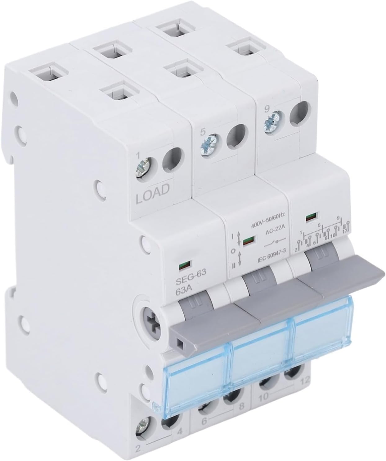 Isolator Switch Solar Panel PV Array Din Circuit Breaker 3P 63A 400V Dual Power Isolation Switch