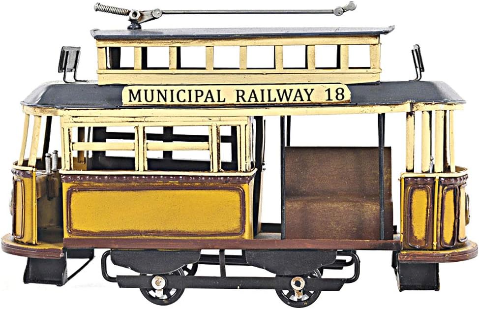 Old Modern Handicrafts Municipal Railway Cable Car Model - an Elegant Car Model Decoration for Home & Office - 10.5 L x 6.5 W x 3.5 H inches