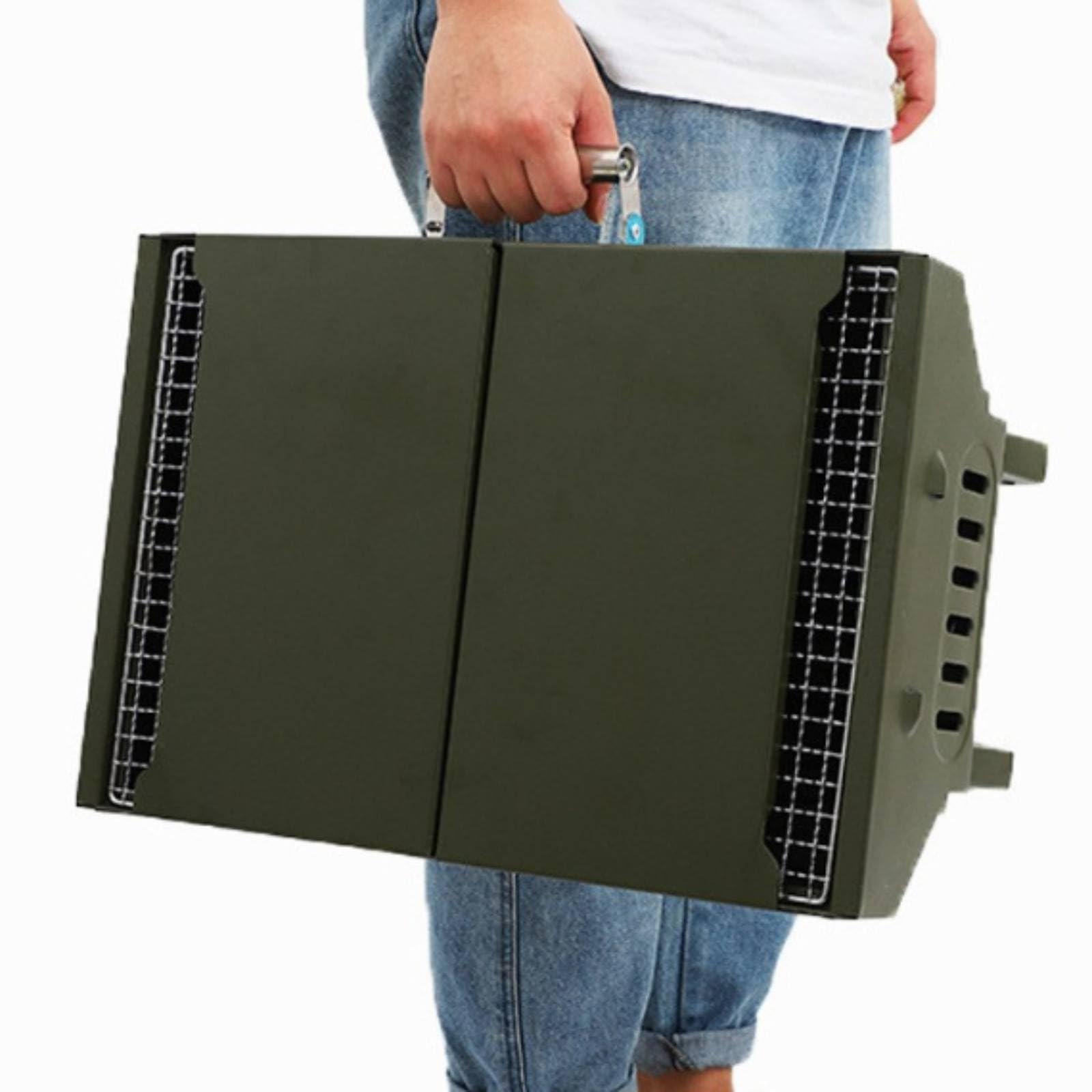 Gralara Barbecue Portatile con Ripiani Compatto Barbecue Portatile Salvaspazio Griglia Pieghevole per Picnic, Giardino