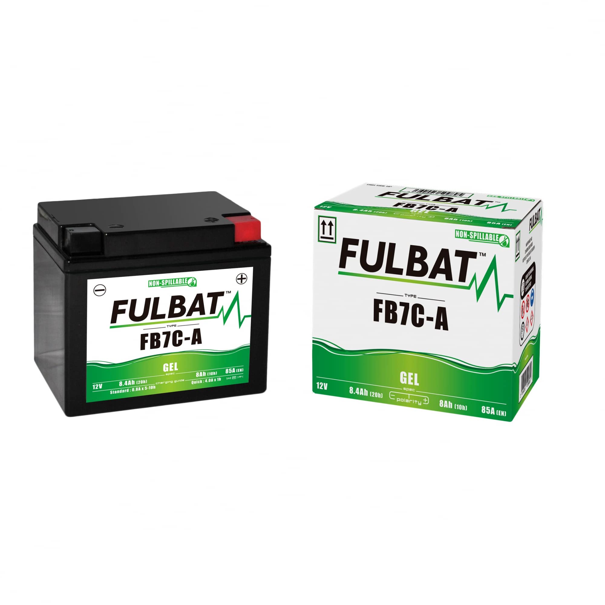 Fulbat - Batterie Fulbat GEL SLA 12N5.5-4A/4B GEL 12V 5.5AH 70 AMPS 135x60x130 + Gauche