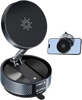 Magnetic Suction Holder, Rotatable Cellphone Mount, Portable Phone Holder, 2.6x2.6x1.34 Inches for Compatible with Most Smartphones Material Alloy and Pc