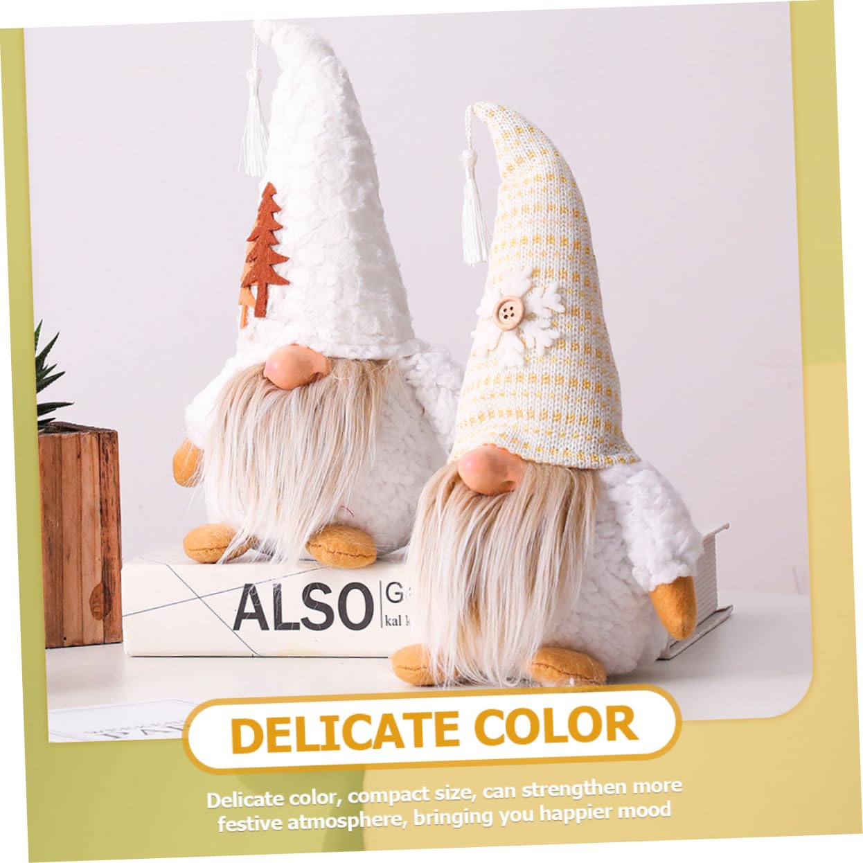 IMIKEYA 4 Pièces bibelots de GNOME décorations de Noël en Plein air décorations de Gnomes pour la Maison à l'extérieur Décoration de GNOME décor de Nain en Tissu poupée GNOME de noël