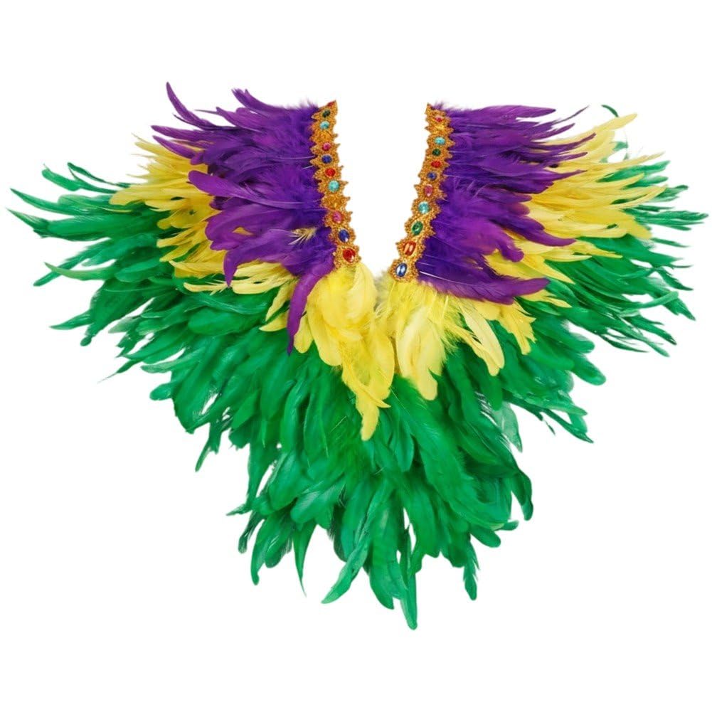 Vobumix Oversized Feather Shawl Feather Shrug Shawl Gothic Costume Accessory for Halloween Cosplay Christmas Party Fancy Dress