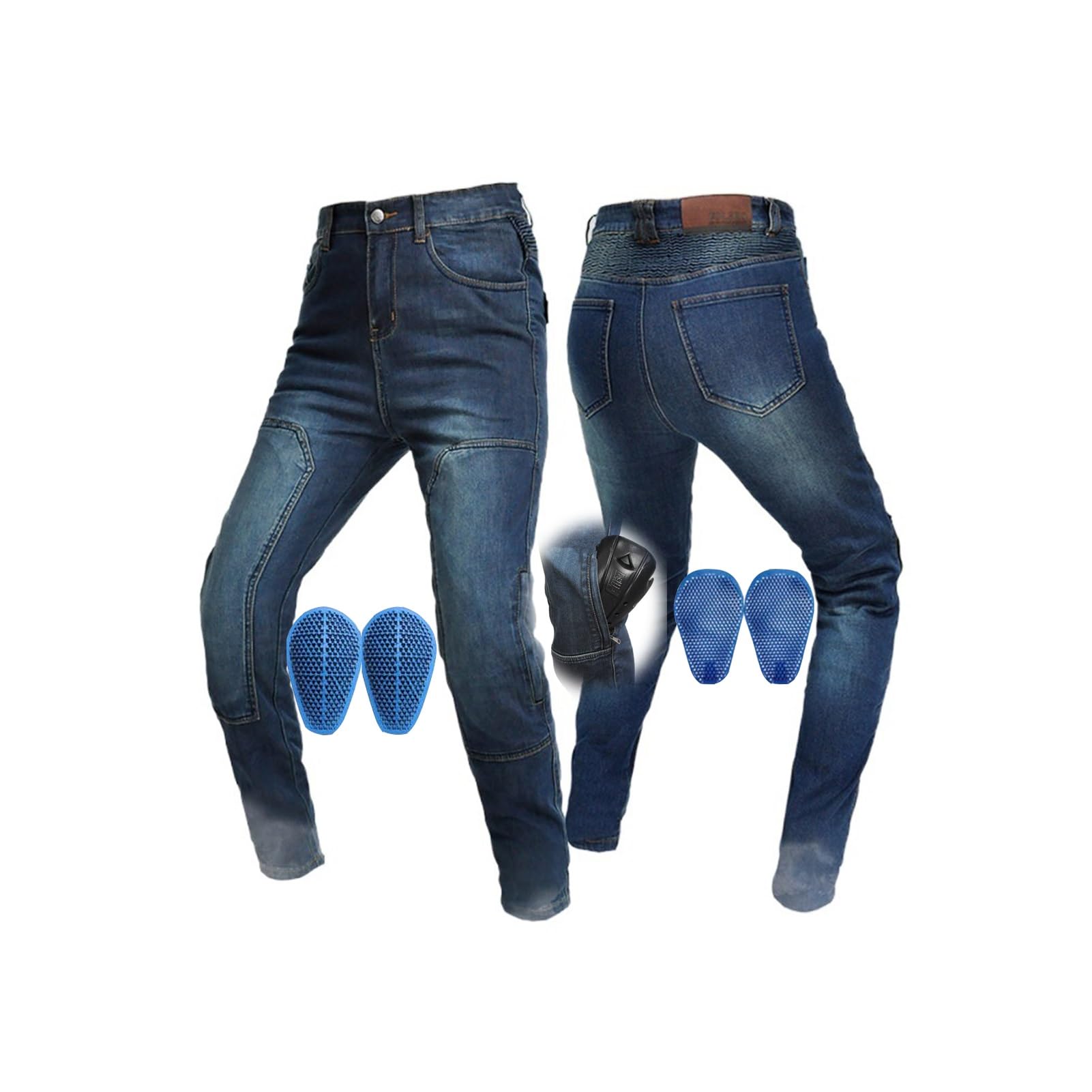 WESBR Pantaloni da Equitazione del Motocross da Donna/Uomo Pantaloni Motociclistici Lacrima -Tessuto Resistente/con Armatura CE Utilizzato for Motociclette, Sci, Avventura