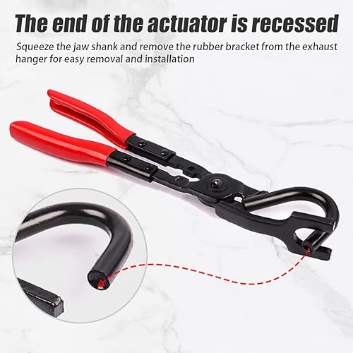Miniatura 2 de AUCELI Herramienta de extracción de colgadores de escape, soporte de goma y colgador de escape, alicates de extracción de suspensión de silenciador,