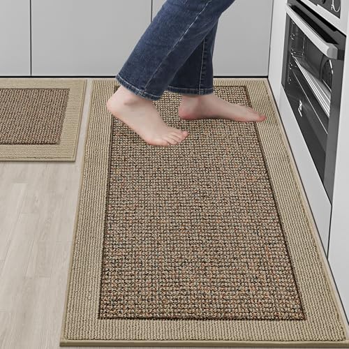 BEQHAUSE Machine Washable Kitchen Mat Set