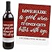 Big Dot of Happiness We Still Do - 40th Wedding Anniversary Decorations for Women and Men - Wine Bottle Label Stickers - Set of 4