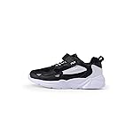 FILA VENTOSA Velcro Kids Sneaker, Black-White, 1 UK