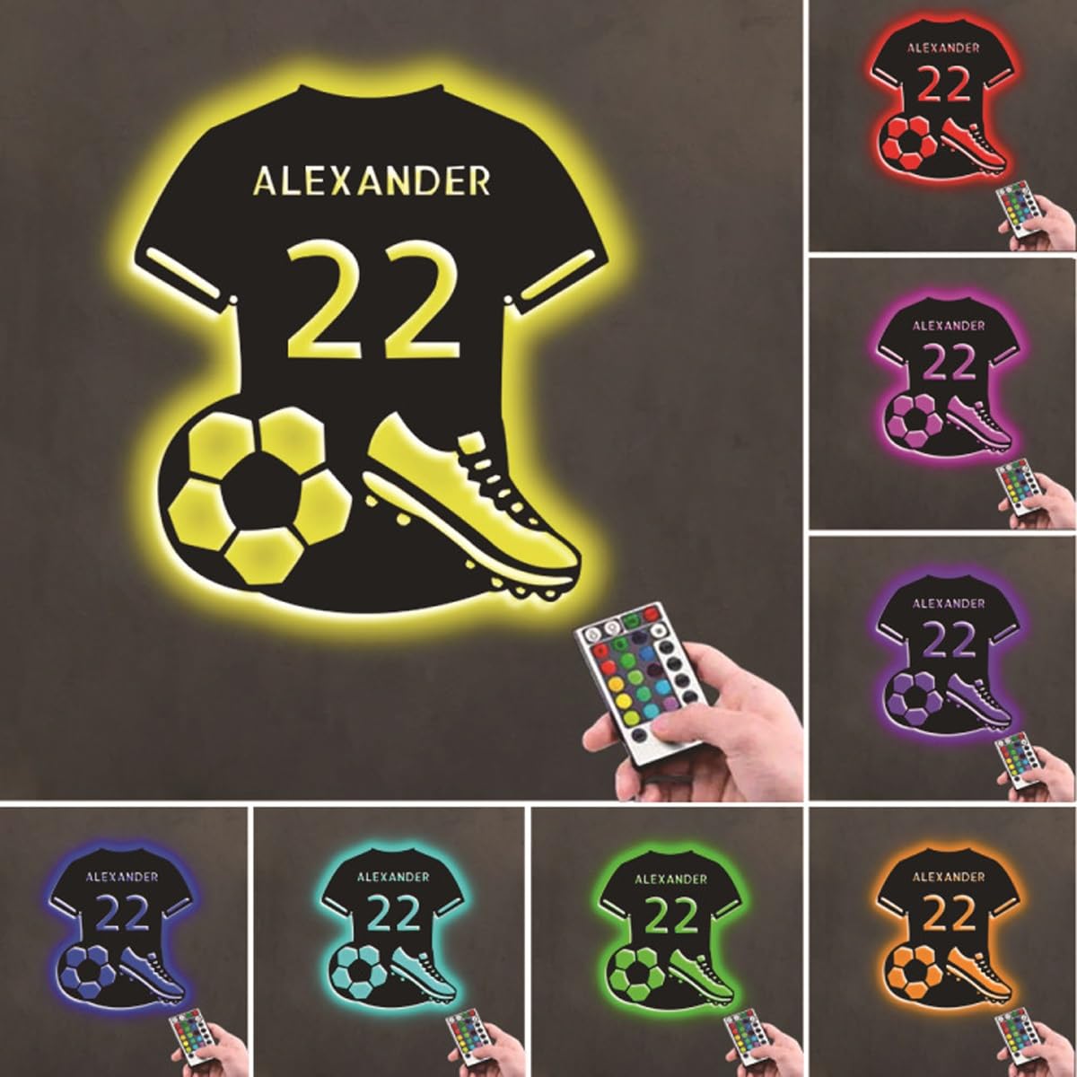 Luce Notturna A LED In Acrilico Con Nome E Base In Legno, Personalizzata Con Animali Della - Foto 4