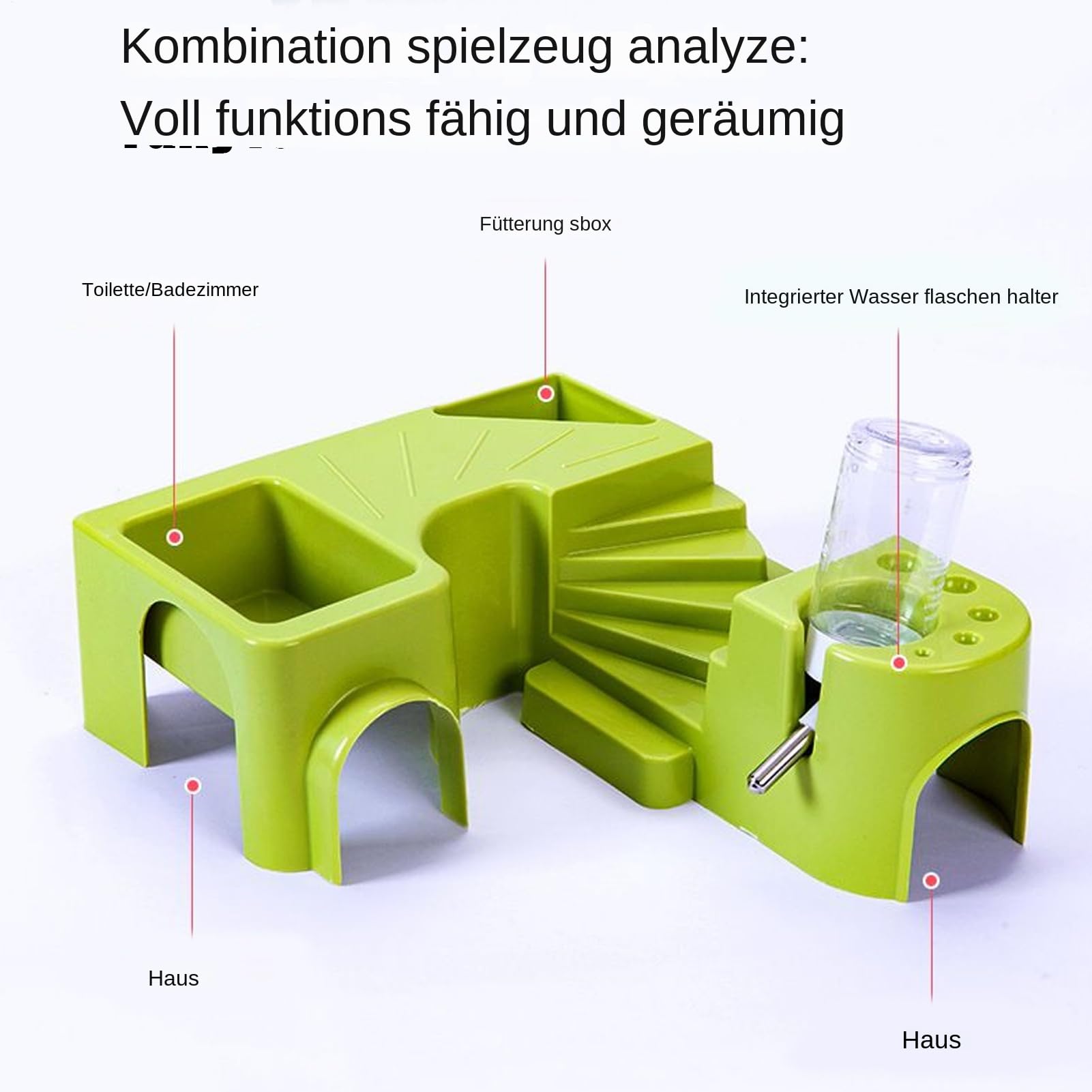 Gabbia Per Criceto Casa Habitat Per Animali Domestici | In Materiale Trasparente Per Animali Domestici Adatto per Riccio, Cincillà, Coniglio, Porcellino d'Nano, Furetto, Criceto e