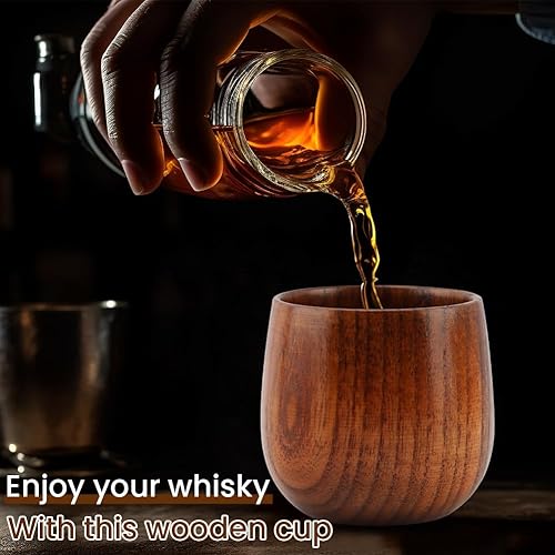 Miniatura 3 de Vasos de whisky de madera carbonizada, vasos de whisky bourbon antiguos, vaso de bourbon original, regalos de bourbon para hombres, regalos de