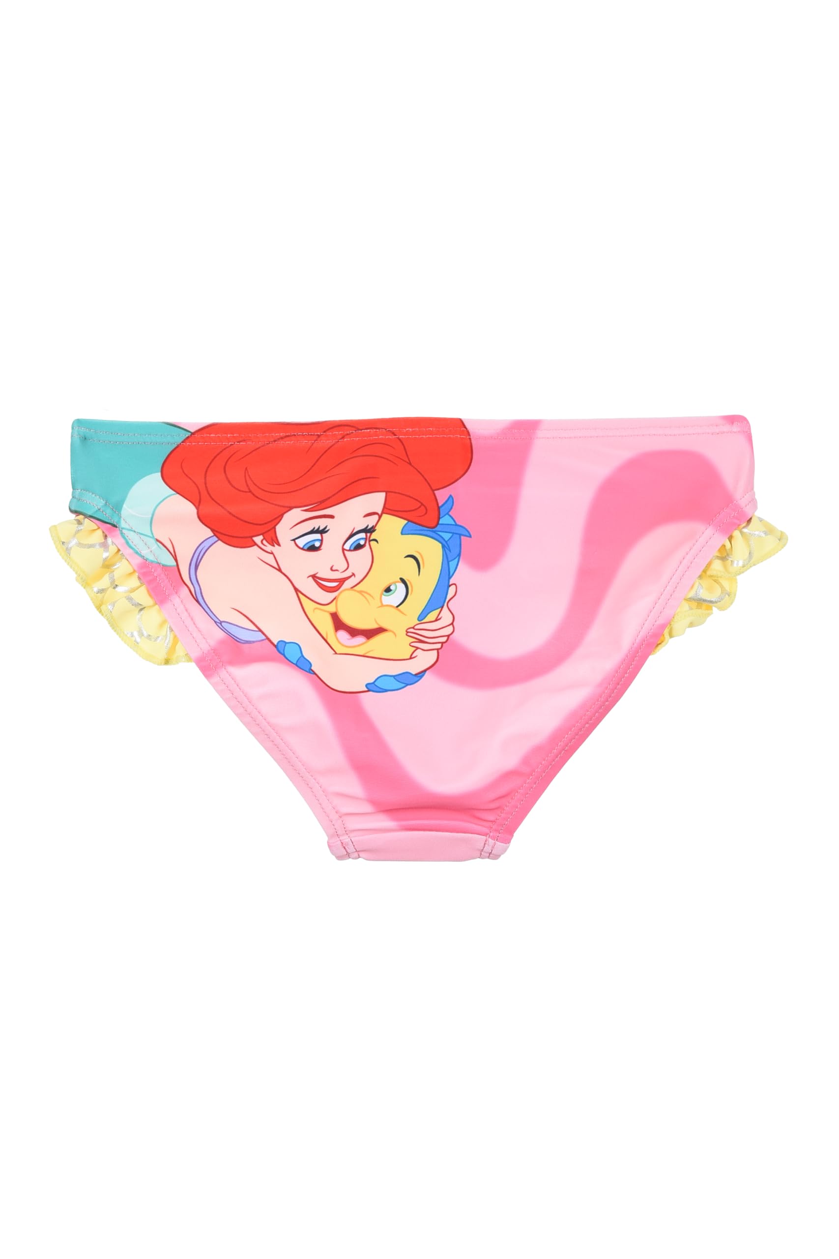 Disney Costume da Bagno Principessa Ariel e Flounder, Slip per Bambina (IT, età, 3 Anni, Regular, Rosa)