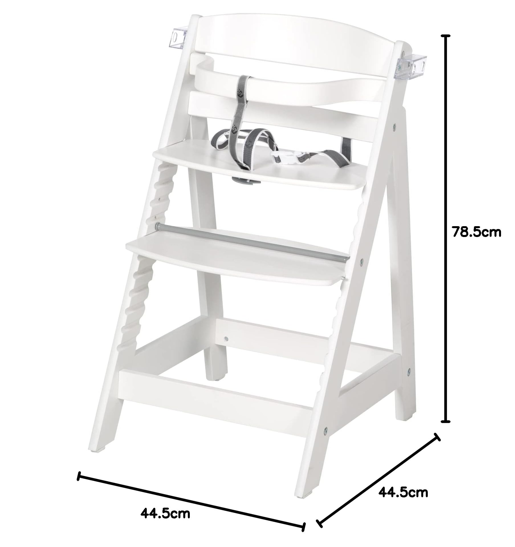 Roba 7569W Wysokie Krzesełko Dla Dziecka, Biały, 80x44.5x54 cm
