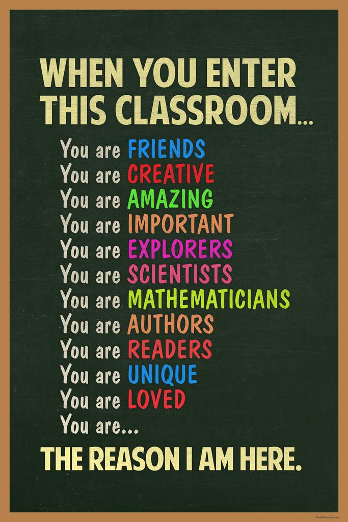 When You Enter This Classroom Poster Teacher Supplies Affirmation Station Must Haves School Door Decor Welcome Positive Cool Wall Art Print Poster 12x18