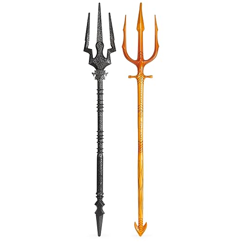 Aquaman DC Comics, and Black Manta Tridents, 35-inch Movie-Styling, Super Hero Costume, Kids Roleplay for Boys and Girls Ages 4+