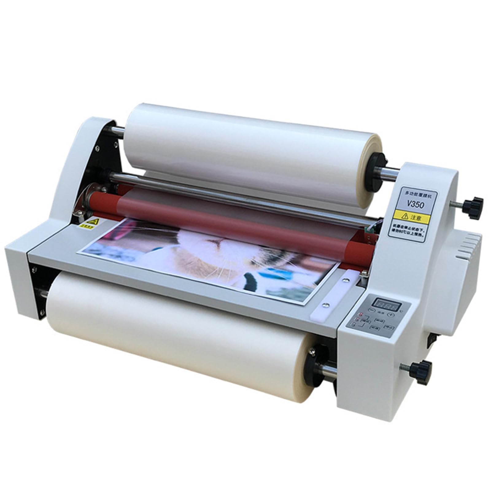Laminator, 350 Mm, Wałek Na Gorąco I Zimno, Z Cyfrowym Panelem Sterowania, Grubość Powłoki 0,1–3 Mm, Do Użytku Szkolnego, Biurowego I Komercyjnego