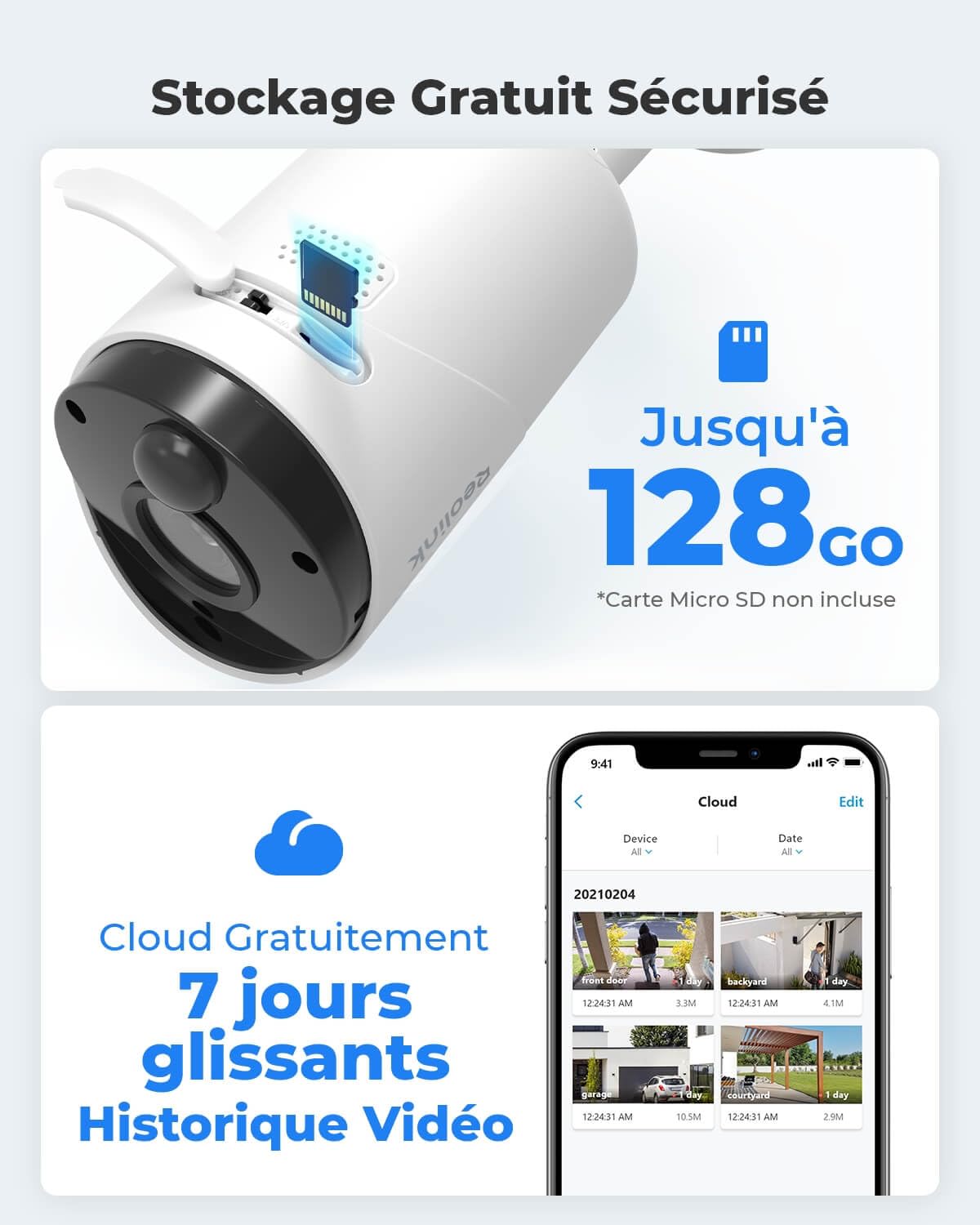 Reolink 3MP Camera Solaire Exterieur sans Fil, Argus Eco (Reconditionné)