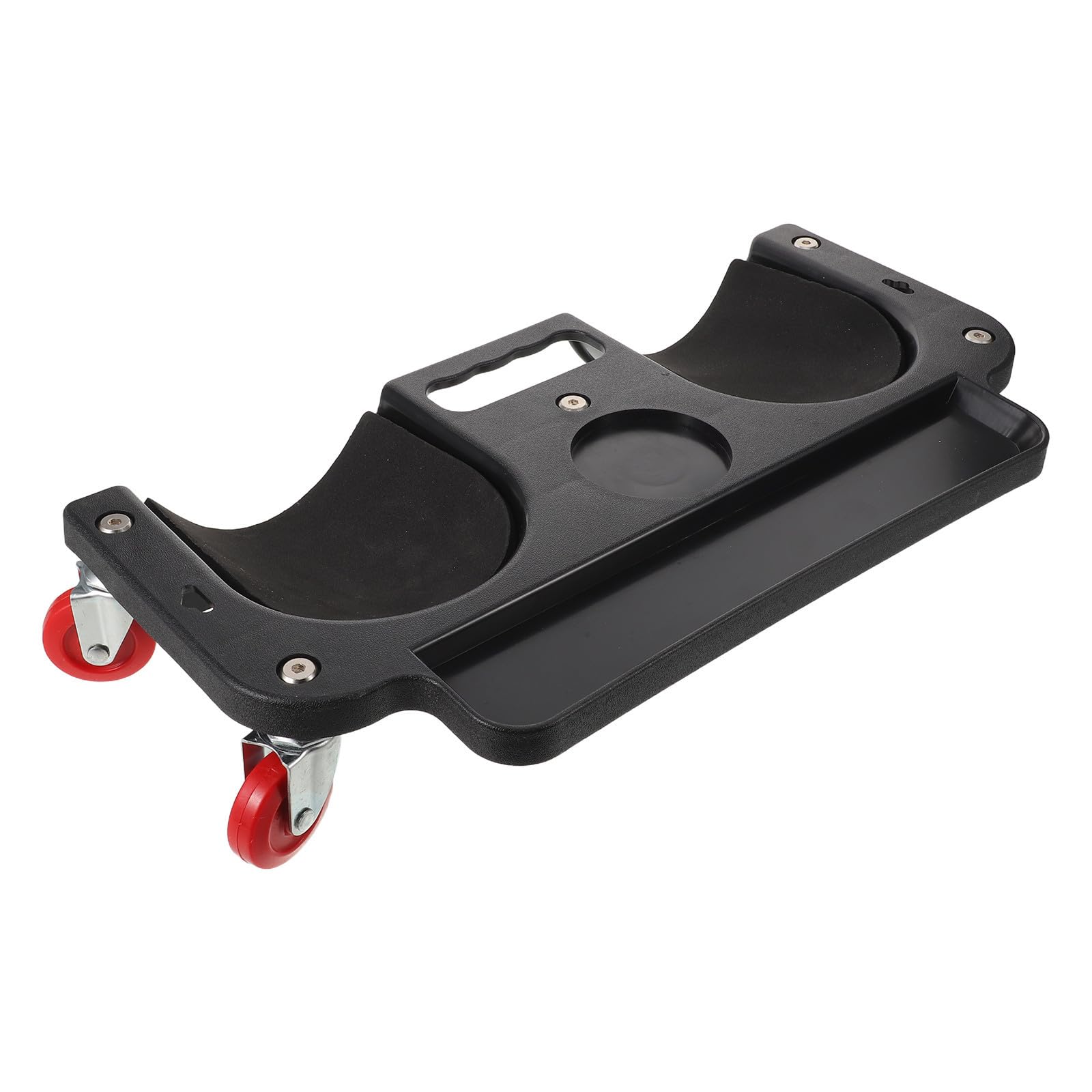 Artibetter Tapis de Genouillère pour Réparation Automobile, Coussin de Genoux sur Roues, PE et Métal, Noir, Compact, Démontage Rapide, pour Ateliers et Mécaniciens