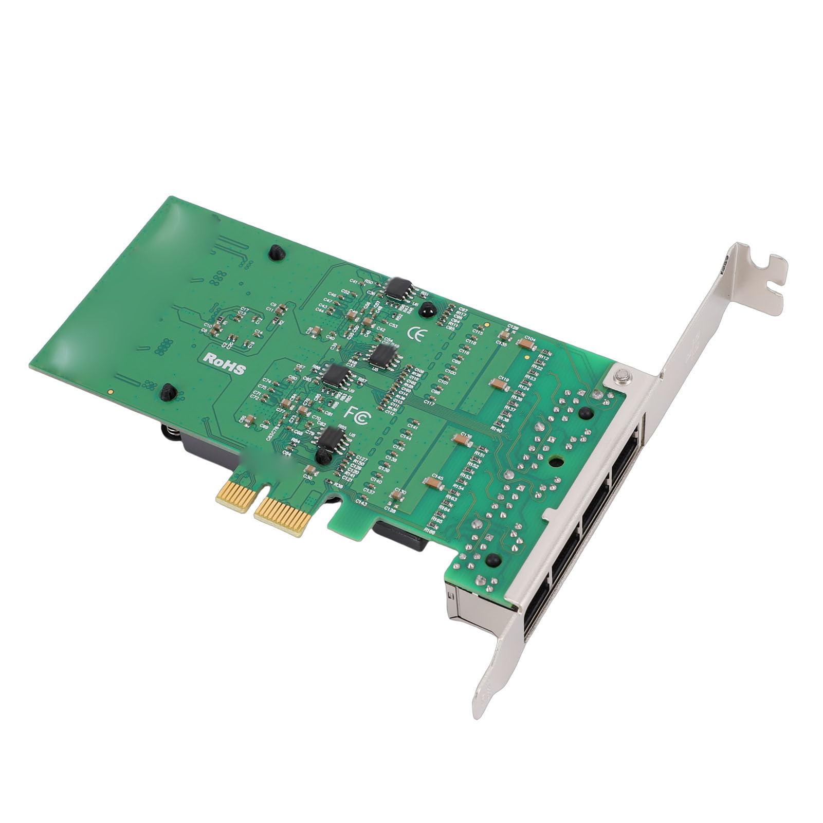 GOWENIC Scheda di Rete PCIe X1 a 4 Porte, 4 Porte RJ45, NIC di Livello Server, Scheda Offload IP, con Interfaccia di Rete Multipla, per PC Industriali