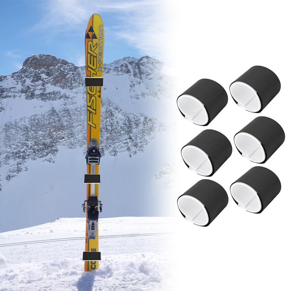 Cinghie Trasporto Sci - 4 Pezzi Regolabili Con Gancio - Nylon Resistente - Foto 3